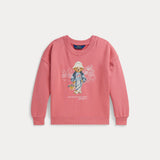 RALPH LAUREN POLO felpa in spugna con orso Rosa