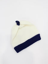 PICCOLA GIUGGIOLA Cappellino in lana vialli Bianco
