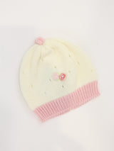 PICCOLA GIUGGIOLA cappellino in lana Bianco