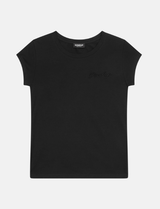 DONDUP t-shirt slim con ricamo Nero