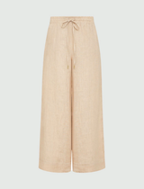 MARella pantalone in lino rosa Beige