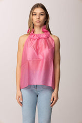 TWINSET ACTITUDE top con volant Rosa