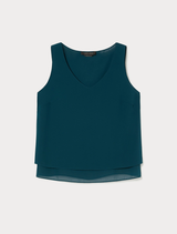 MARINA RINALDI top in crepe georgette Verde