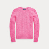 RALPH LAUREN POLO Maglione in cashemere e trecce Rosa