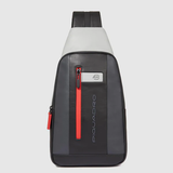 PIQUADRO zaino monospalla linea urban Nero/grigio
