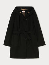 NOW MARINA RINALDI cappotto con collo sciallato Nero