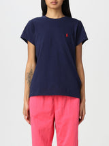 RALPH LAUREN POLO T-shirt con logo ricamato Blu
