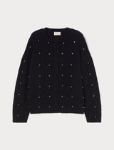 NOW MARINA RINALDI cardigan con pailettes Nero