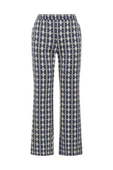 MALI'PARMI pantalone geometric jacquard Grigio