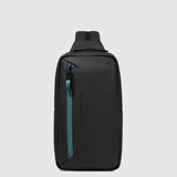 PIQUADRO zaino monospalla idrorepellente Nero