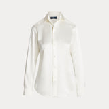RALPH LAUREN POLO camicia in raso Bianco
