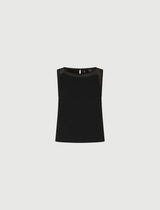 MARella ART. 365 top smanicato in envers satin Nero
