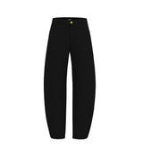 EMME MARELLA pantalone in bull di cotone Nero