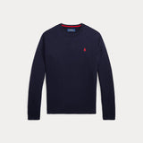 RALPH LAUREN POLO maglione girocollo in cotone bimbo Blu