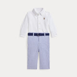 RALPH LAUREN POLO completo camicia cintura e pantalone Bianco