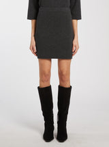 MARella MONOCHROME gonna corta in lana merinos Grigio