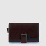 PIQUADRO porta carte in metallo Mogano