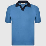 GRAN SASSO polo in maglia raglan Azzurro