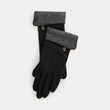 LAUREN RALPH LAUREN guanti in misto lana Nero