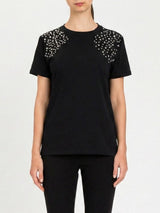 TWINSET ACTITUDE t-shirt con strass Nero