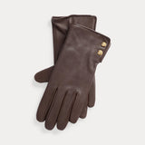 LAUREN RALPH LAUREN guanti in pelle Marrone
