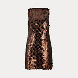 LAUREN RALPH LAUREN abito full pailettes Marrone