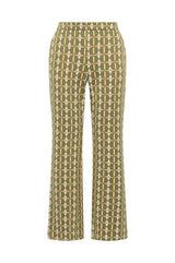 MALI'PARMI pantalone geometric jacquard Giallo
