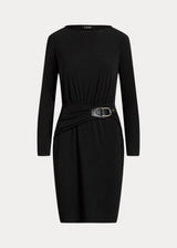 LAUREN RALPH LAUREN abito stretch con fibbia Nero