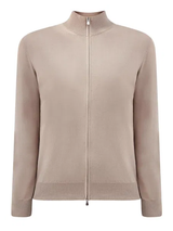 GRAN SASSO cardigan full zip in cotone Beige