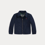 RALPH LAUREN POLO giubbino in popeline con logo Blu