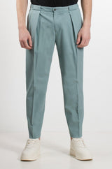 BRIGLIA Pantalone portobello s doppia pinces Azzurro