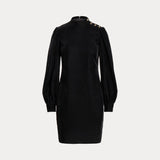 LAUREN RALPH LAUREN abito in velluto rifinito Nero