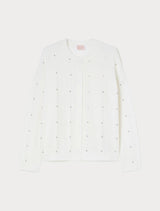 NOW MARINA RINALDI cardigan con pailettes Bianco