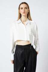 HANITA camicia cropped Bianco