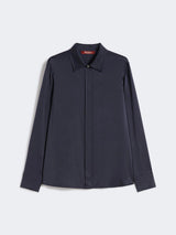 MAXMARA STUDIO camicia in raso di pura seta Blu