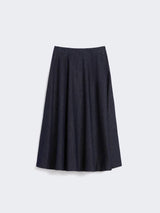 S MAXMARA gonna svasata in denim Blu