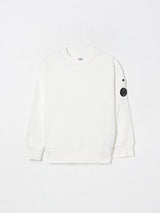 CP COMPANY KIDS felpa con iconica lente Bianco