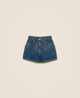 TWINSET ACTITUDE shorts in denim con strass Blu