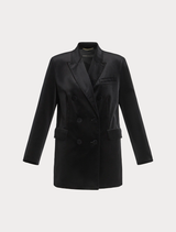 MARINA RINALDI giacca blazer in velluto Nero