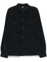 CP COMPANY camicia abbottonata in velluto Blu