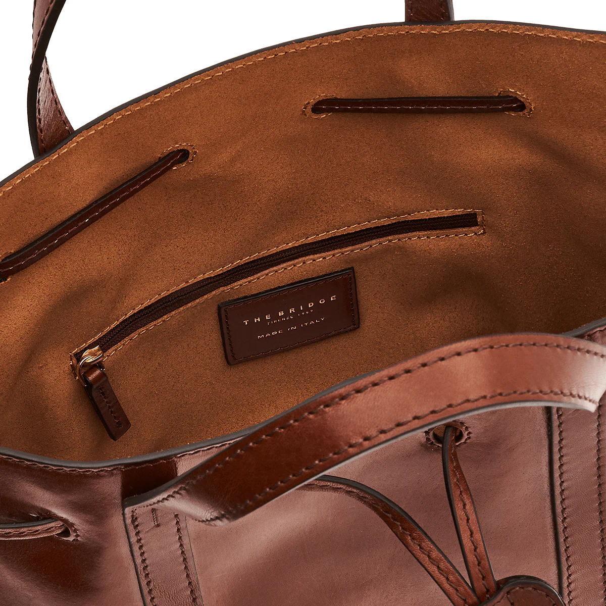 borsa a secchiello in pelle