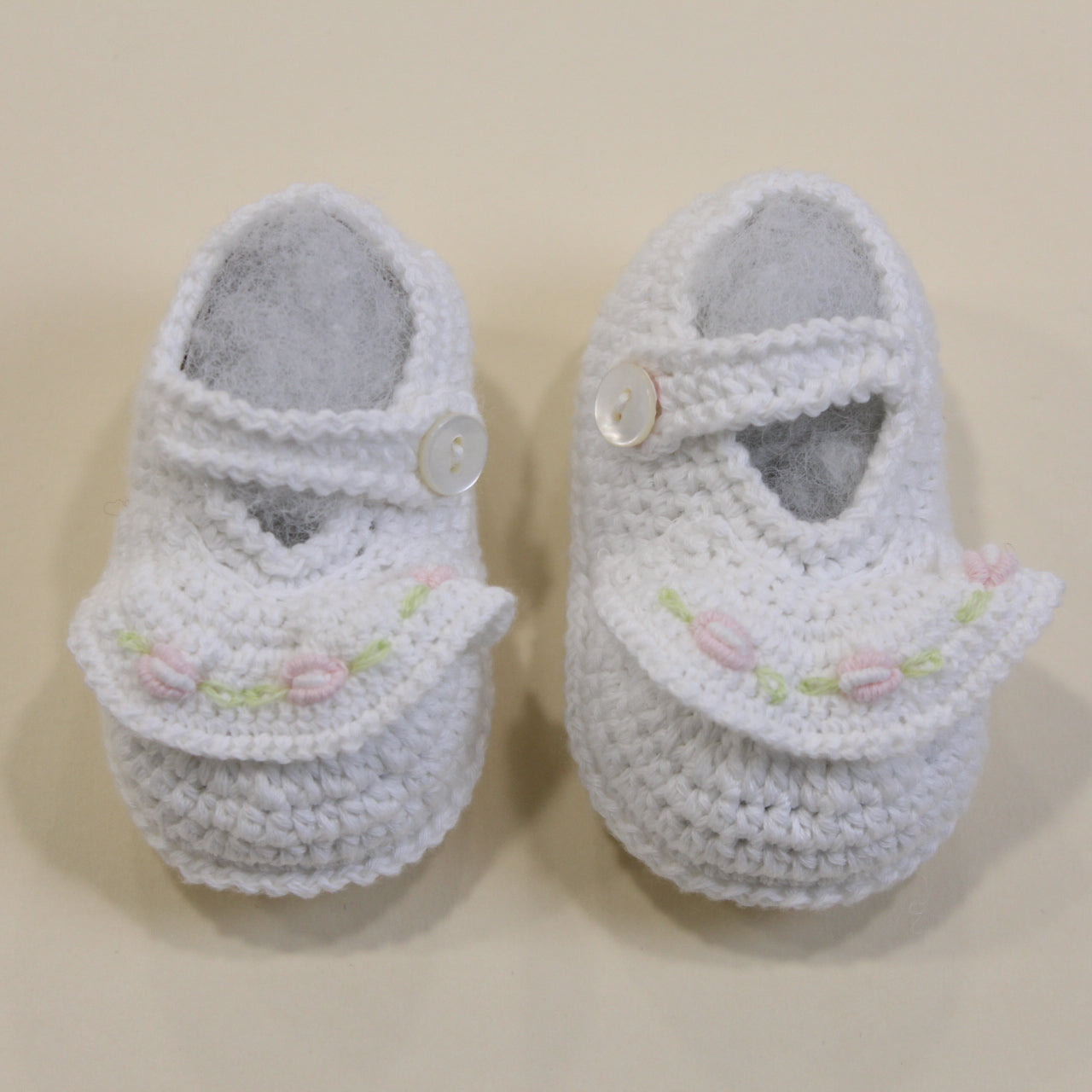 SCARPINA cotone NEONATO BIANCA ORNELLA SCARPIN UNI PICCOLA GIUGGIOLA 