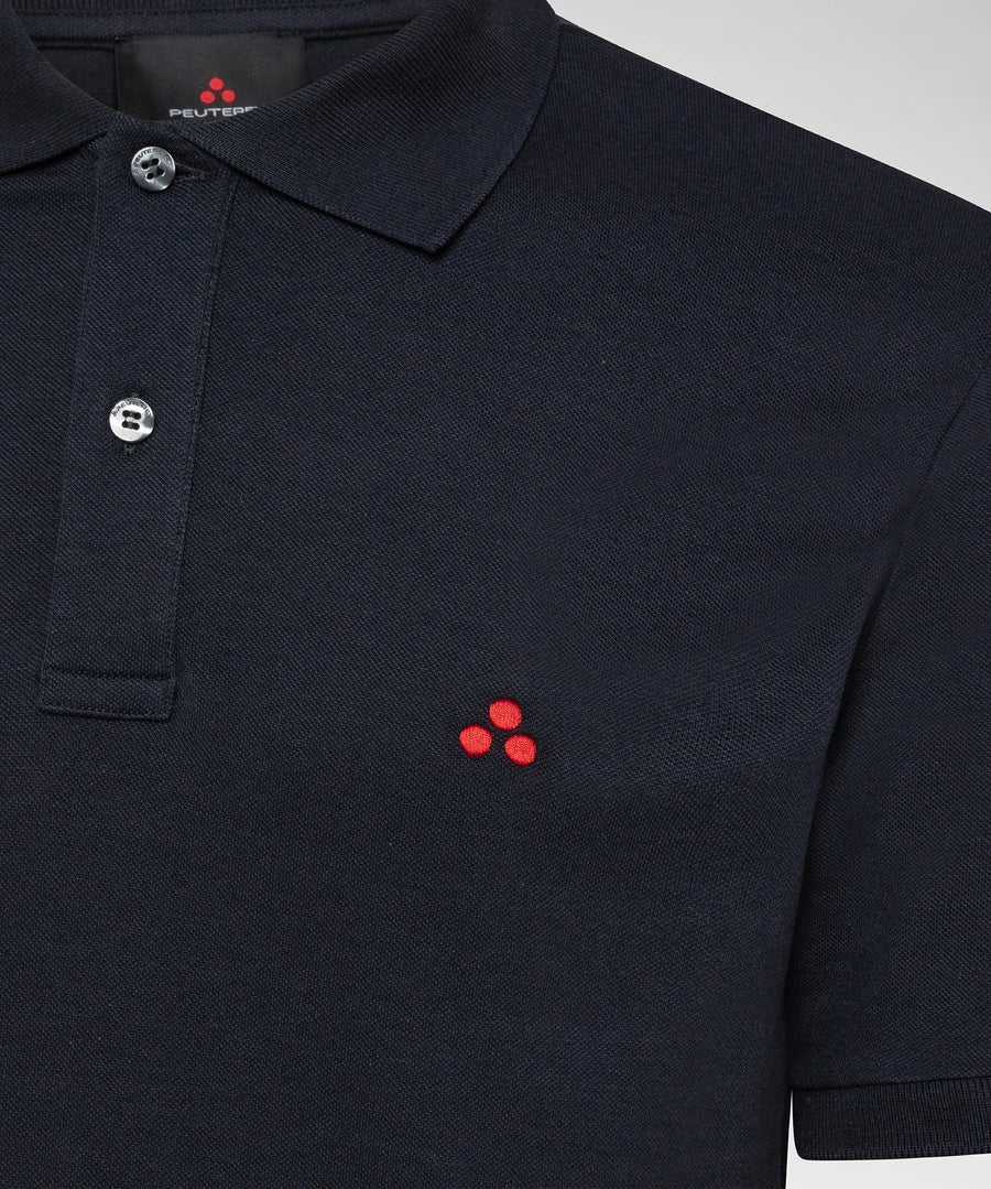polo in cotone con logo PEU3940 99012084 215 PeUTEREY 
