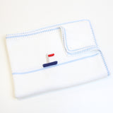 PICCOLA GIUGGIOLA COPERTA cotone NEONATO CON RICAMI Bianco