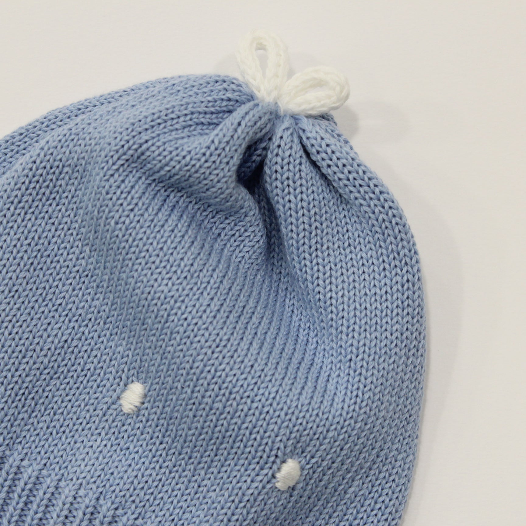 CAPPELLO NEONATO CON RICAMI in cotone TEDDY CAPPELLO CIELO PICCOLA GIUGGIOLA 