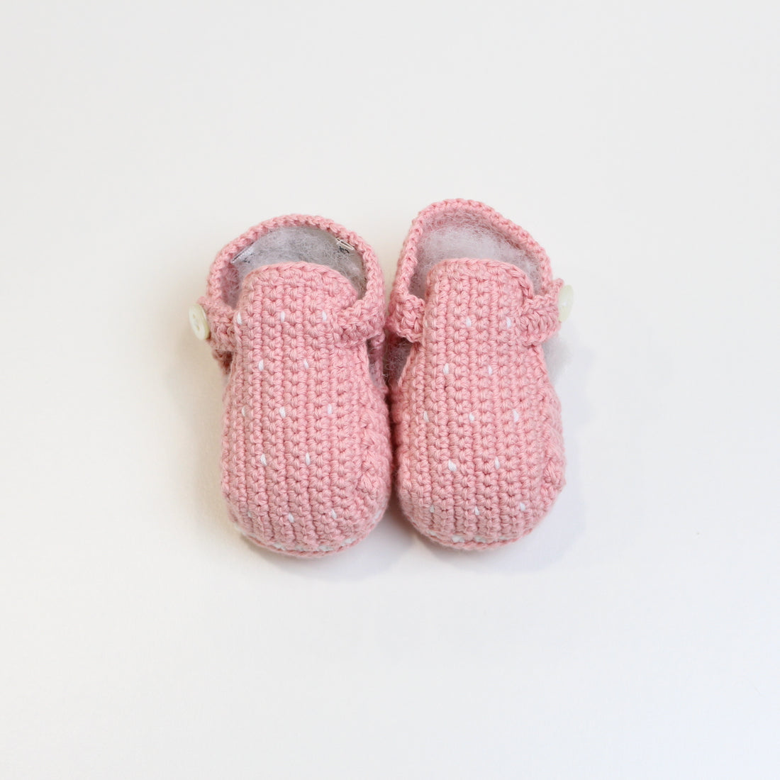 SCARPINA in cotone NEONATO TEDDY TEDDY SCARPINE PINK/AVORIO PICCOLA GIUGGIOLA 