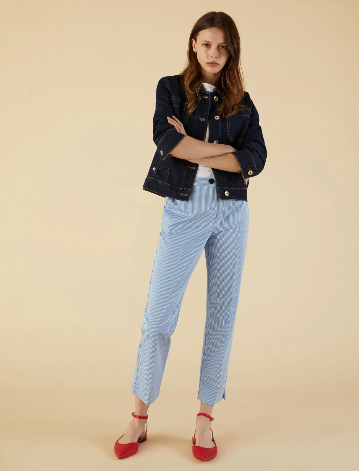 Pantalone in raso bicolor POMO 002 EMME MARELLA 