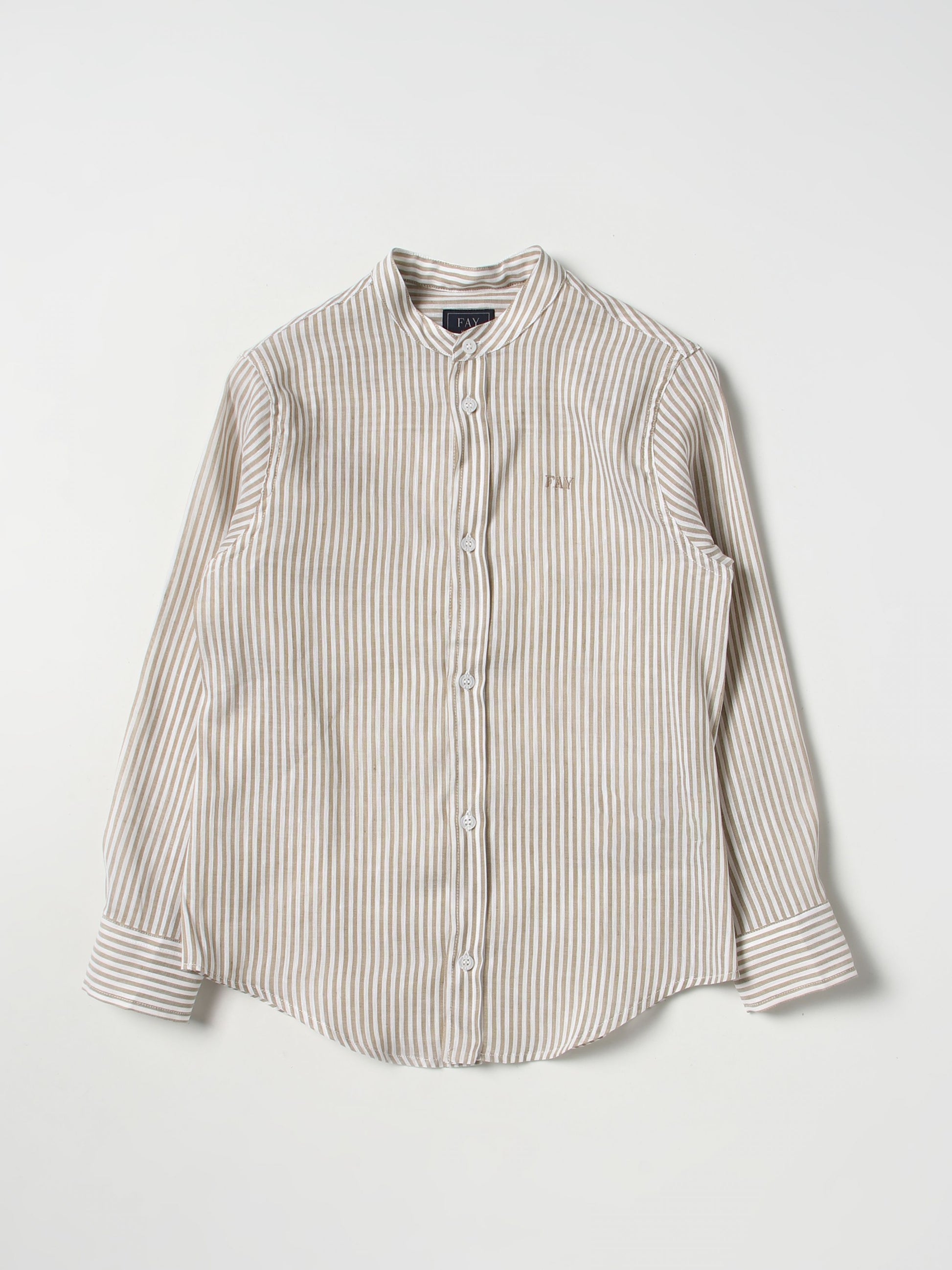 camicia coreana a righe FS5P70 I0148 101BG FAY 