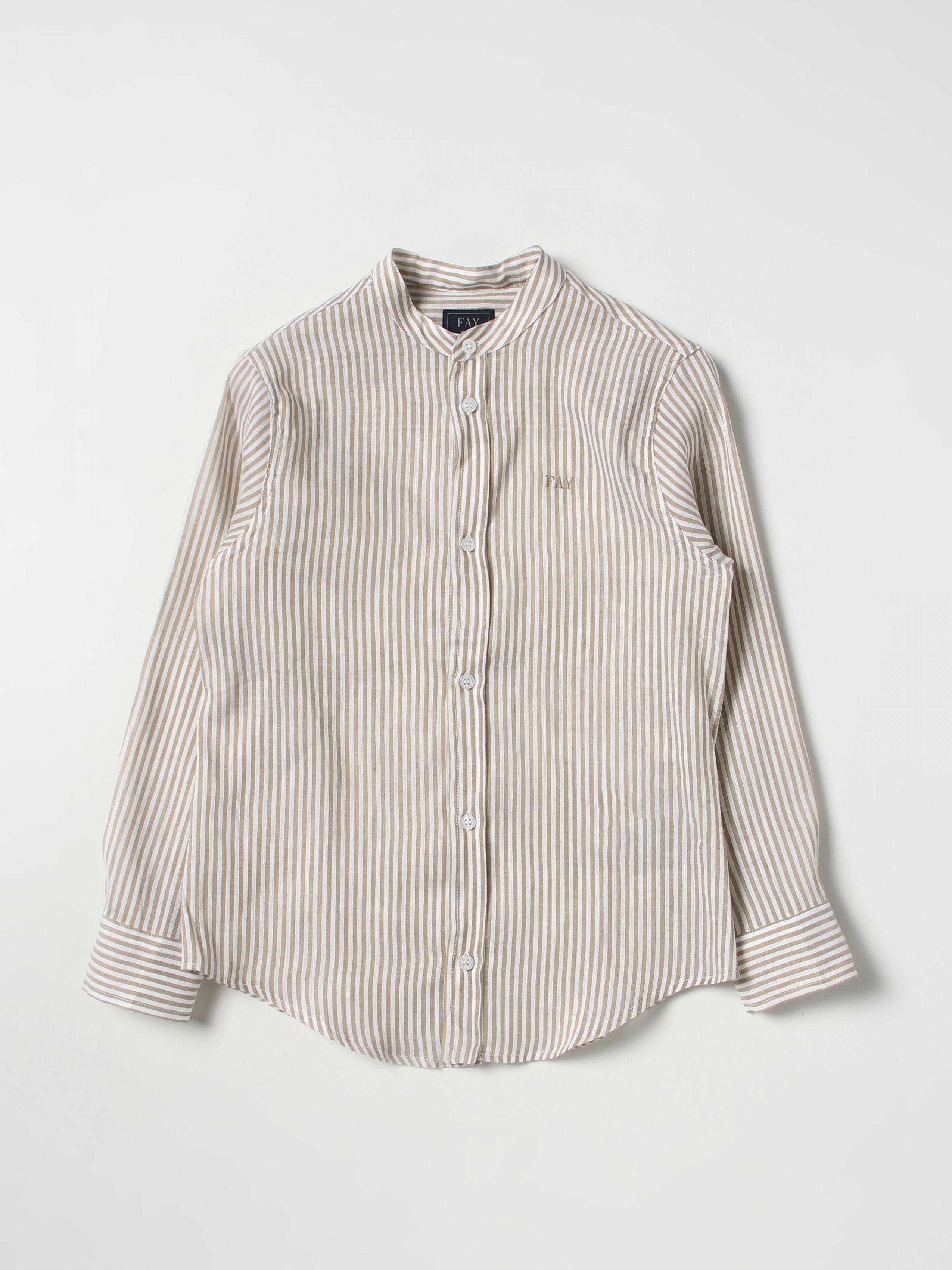 camicia coreana a righe FS5P70 I0148 101BG FAY 