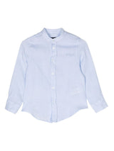 FAY camicia in lino coreana Azzurro